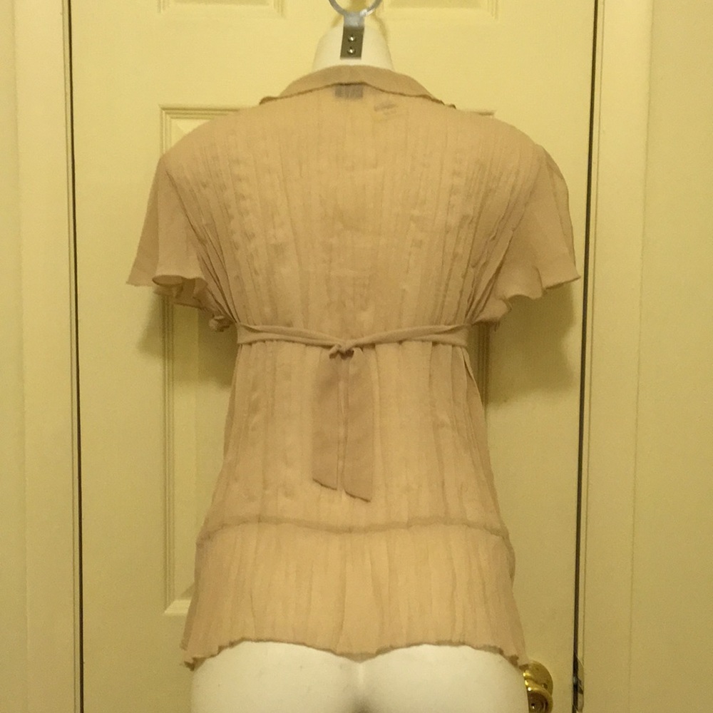 Element Z Sheer/Crinkled Peplum Blouse - Picture 4 of 5